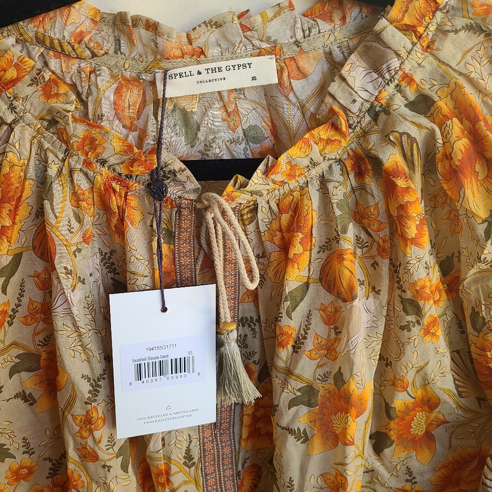 NWT Seashell Blouse in Sand - Picture 10 of 12
